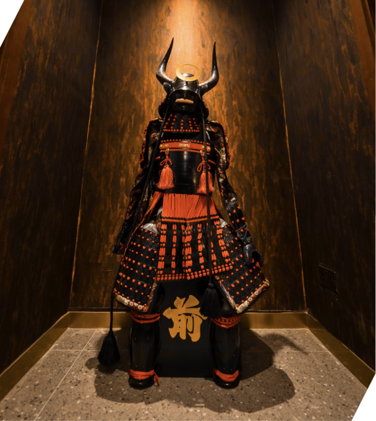 Japanese samurai statue at Guyshi