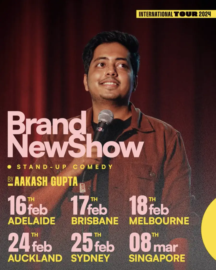 Aakash Gupta international tour poster