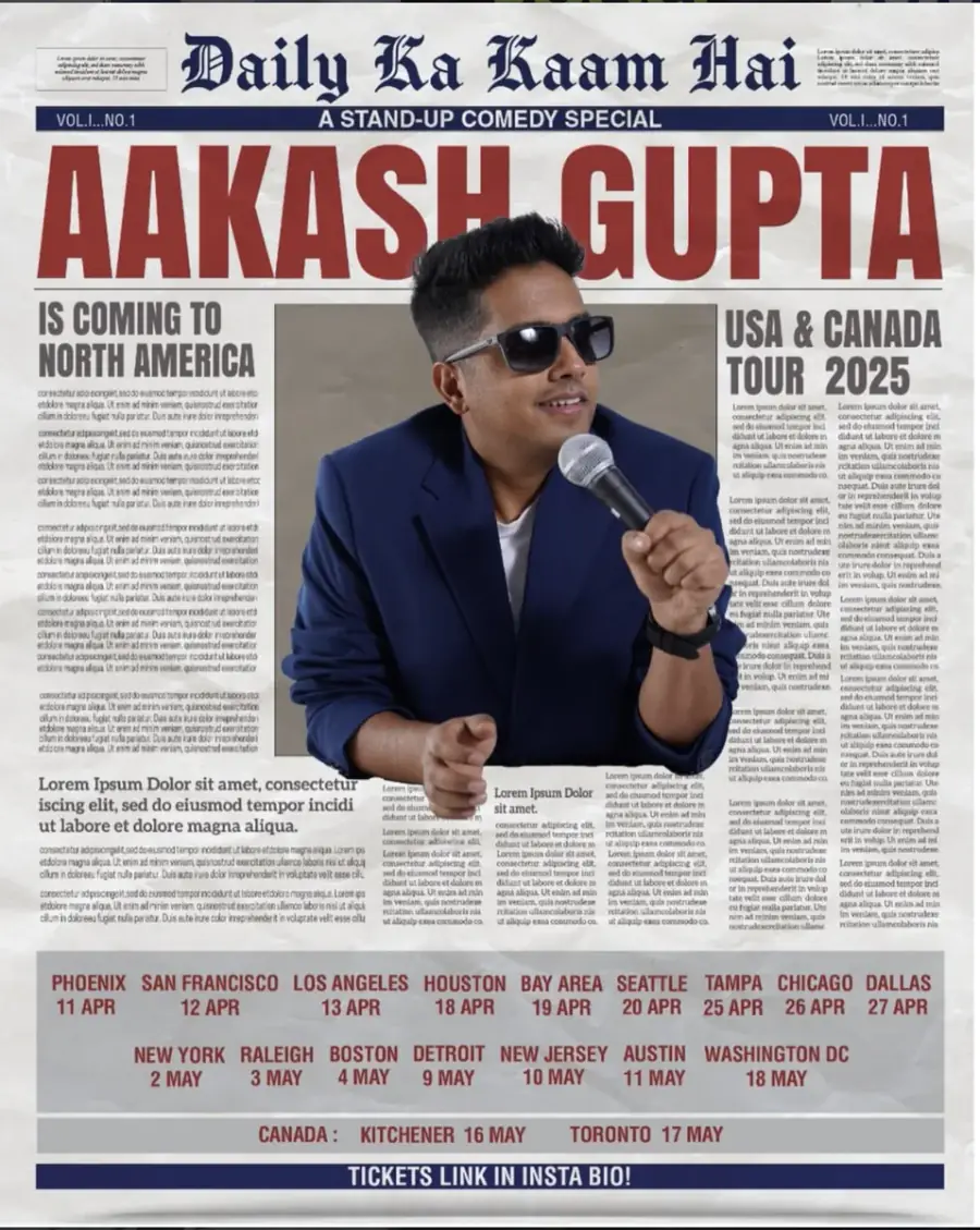 North America tour newspaper poster