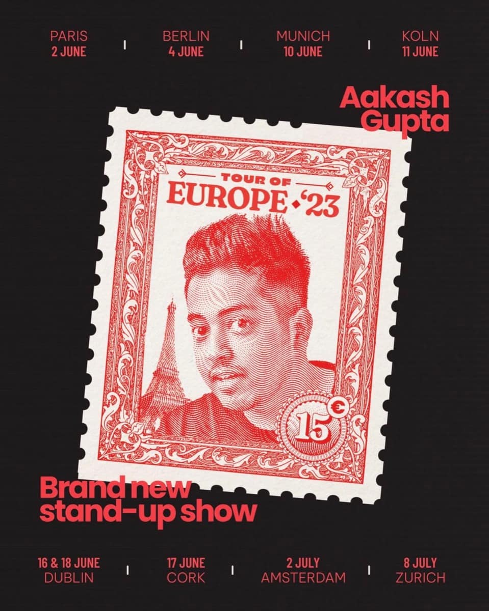 Europe tour stamp poster