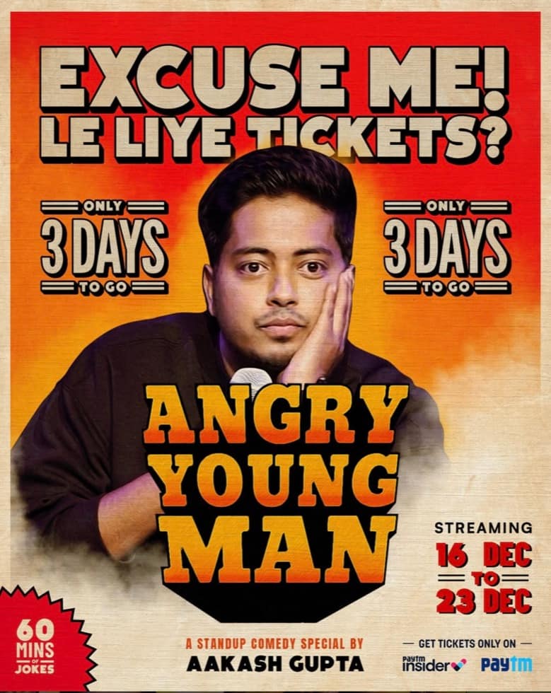 Angry Young Man comedy special poster