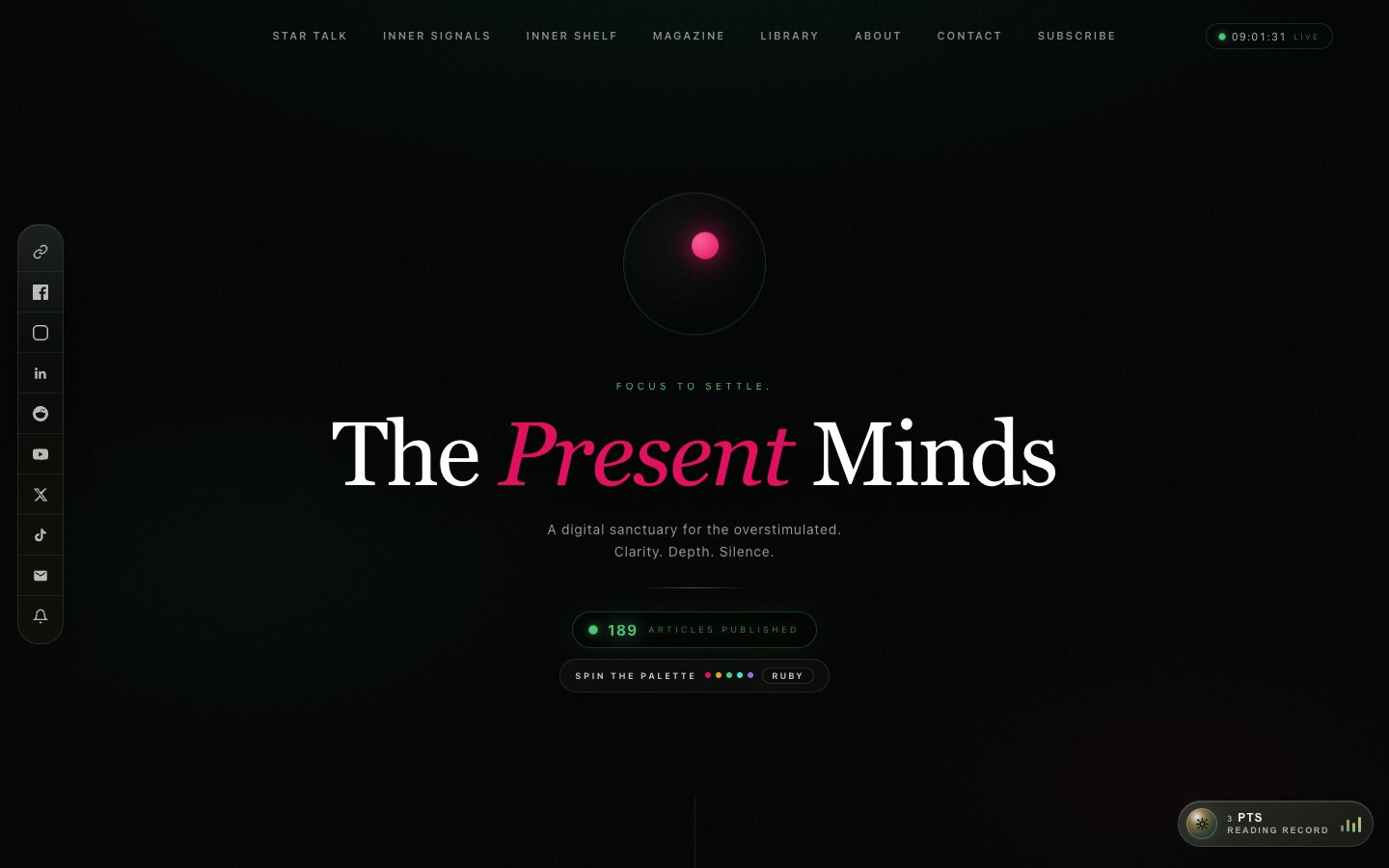 The Present Minds homepage