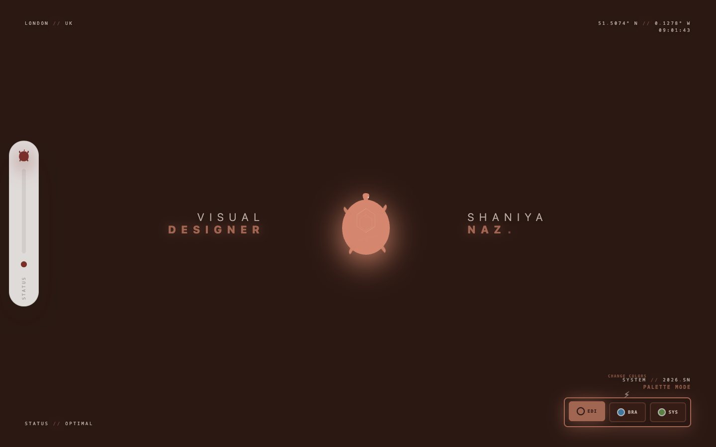 Shaniya Naz visual designer portfolio homepage